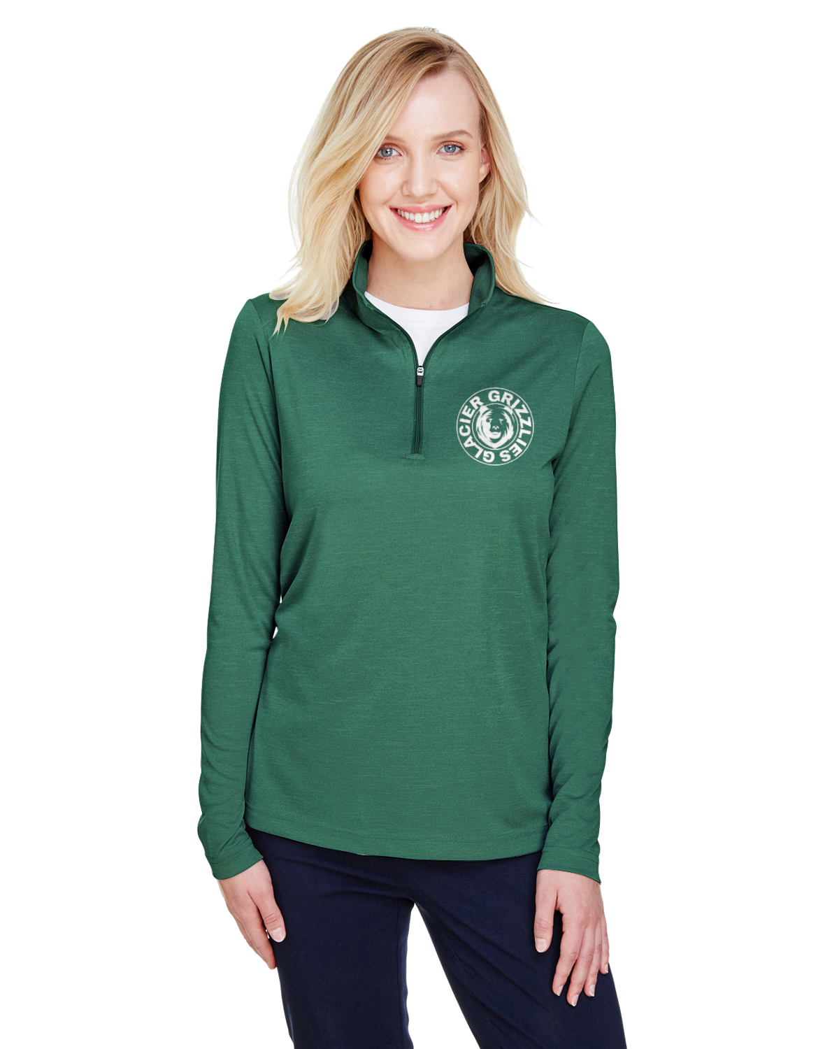 1/4 Zip Glacier Grizzlies